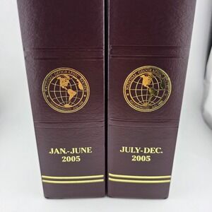 National Geographic Magazine Slipcase Set 2005 Burgundy Good Gold Embossed Vinyl